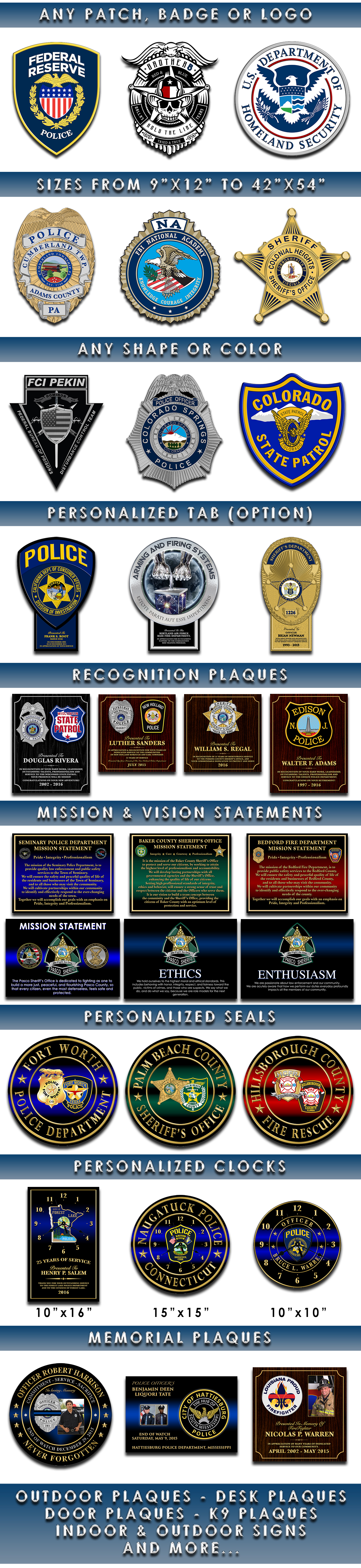 Patch Plaques Gallery